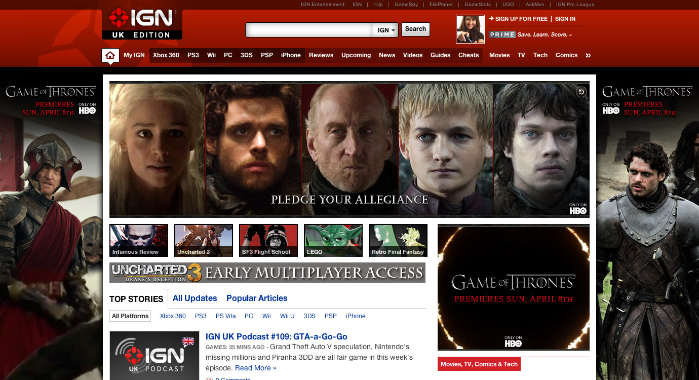 Game of Thrones S2 ad campaign