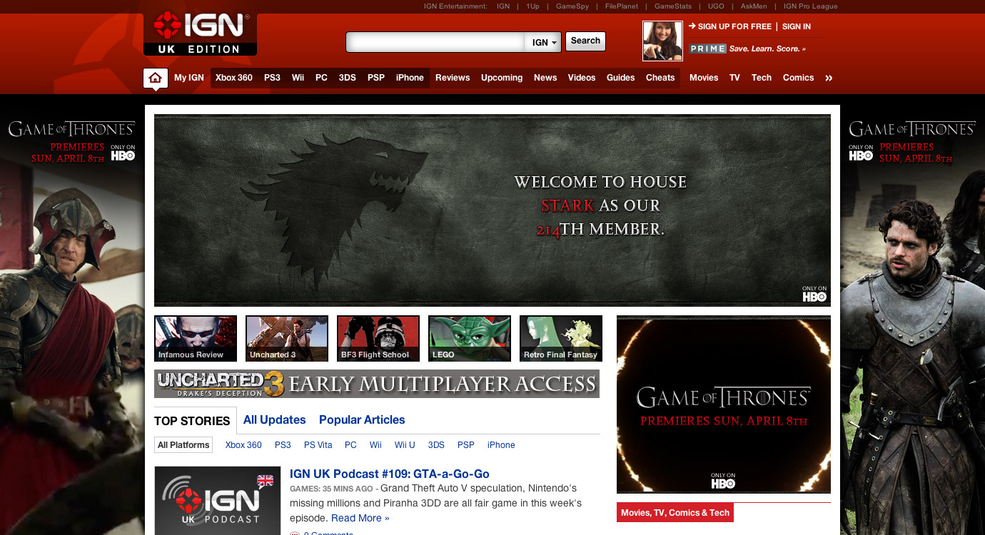 Game of Thrones S2 ad campaign